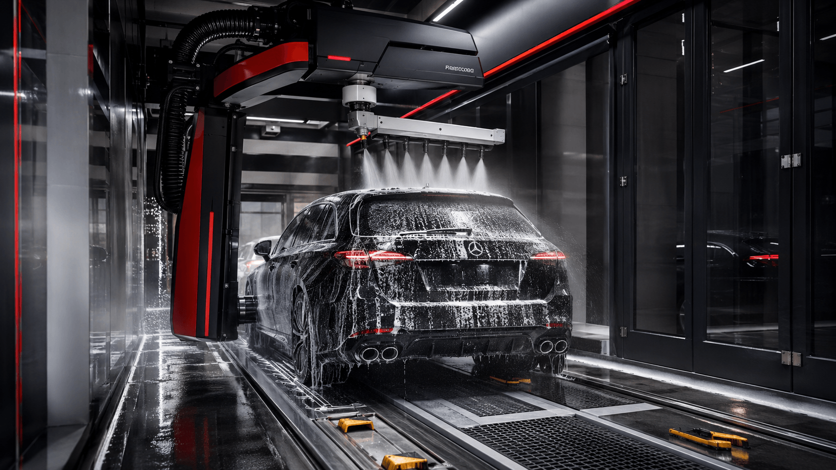 Роботизированная мойка 100CARS — рабочий цикл в боксе